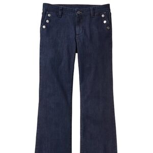 Gap Button Detail Mid-Rise Wide Leg Trouser Jeans